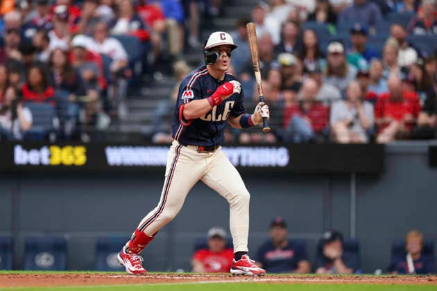 June 26, 2026: Cleveland Guardians second baseman Travis Bazzana (37) reacts after a called third strike during the third inning of the Major League Baseball game between the Seattle Mariners and Cleveland Guardians at Progressive Field in Cleveland, Ohio. CSM Cleveland United States of America - ZUMAc04_ 20260626_zma_c04_243 Copyright: xBrianxFisherx