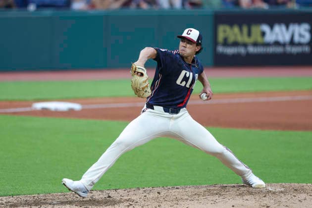 June 26, 2026: Cleveland Guardians pitcher Joey Cantillo (54) pitches the ball during the fifth inning of the Major League Baseball game between the Seattle Mariners and Cleveland Guardians at Progressive Field in Cleveland, Ohio. CSM MLB, Baseball Herren, USA 2026: Mariners Vs Guardians JUN 26  - ZUMAc04_ 20260626_zma_c04_259 Copyright: xBrianxFisherx