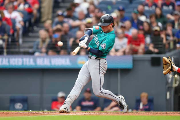 June 26, 2026: Seattle Mariners shortstop Colt Emerson (4) hits a solo home run during the third inning of the Major League Baseball game between the Seattle Mariners and Cleveland Guardians at Progressive Field in Cleveland, Ohio. CSM MLB, Baseball Herren, USA 2026: Mariners Vs Guardians JUN 26  - ZUMAc04_ 20260626_zma_c04_261 Copyright: xBrianxFisherx