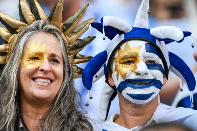 Fans of Uruguay cheer during a FIFA Men’s World Cup 2026 Group Stage football match between Uruguay and Spain at Guadalajara Stadium, in Guadalajara on June 26th 2026 (Photo by Nayra Halm SPP)  Copyright: xNayraxHalm SPPx Sportspressphoto_SPR177852