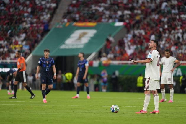 Uruguay v Spain - FIFA World Cup, WM, Weltmeisterschaft, Fussball 2026 - Group H ZAPOPAN, MEXICO - JUNE 26: Laporte (14) of Spain in action during the 2026 FIFA World Cup First Stage Group H match between Uruguay and Spain at Estadio Akron (Guadalajara Stadium) in Zapopan, Guadalajara, Mexico on June 26, 2026. Juancho Torres Anadolu Jalisco Mexico. Editorial use only. Please get in touch for any other usage.  Copyright: x2026xAnadoluxJuanchoxTorresx