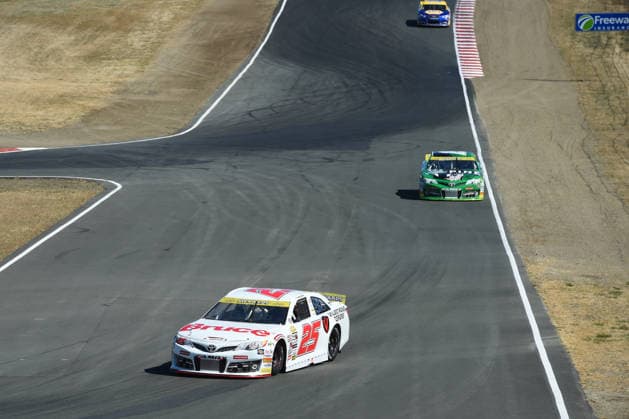 SONOMA, CA JUNE 26: Sam Corry ( 25 Bruce Toyota) drives through turn 4 during the ARCA Menards Series West General Tire 150 on June 26, 2026, at Sonoma Raceway in Sonoma, CA. (Photo by Chris Williams Sonoma Raceway Icon Sportswire) AUTO: JUN 26 ARCA Menards Series West General Tire 150 EDITORIAL USE ONLY Icon0072606260141