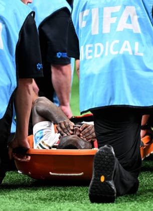 (260627) -- HOUSTON, June 27, 2026 -- Hassan Altambakti of Saudi Arabia is seen after sustaining an injury during the group H match between Cabo Verde and Saudi Arabia at the 2026 FIFA World Cup, WM, Weltmeisterschaft, Fussball at Houston Stadium in Houston, the United States, June 26, 2026. ) (SP)U.S.-HOUSTON-FOOTBALL-FIFA WORLD CUP-GROUP H-CPV VS KSA XiaoxYijiu 