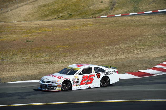 SONOMA, CA JUNE 26: Sam Corry ( 25 Bruce Toyota) drives through turn 4 during the ARCA Menards Series West General Tire 150 on June 26, 2026, at Sonoma Raceway in Sonoma, CA. (Photo by Chris Williams Sonoma Raceway Icon Sportswire) AUTO: JUN 26 ARCA Menards Series West General Tire 150 EDITORIAL USE ONLY Icon0072606260142
