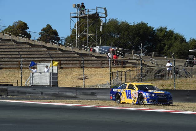 SONOMA, CA JUNE 26: Mason Massey ( 19 NAPA Auto Care Chevrolet) runs off the track on turn 7 during the ARCA Menards Series West General Tire 150 on June 26, 2026, at Sonoma Raceway in Sonoma, CA. (Photo by Chris Williams Sonoma Raceway Icon Sportswire) AUTO: JUN 26 ARCA Menards Series West General Tire 150 EDITORIAL USE ONLY Icon0072606260145