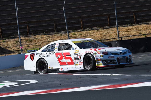 SONOMA, CA JUNE 26: Sam Corry ( 25 Bruce Toyota) rounds turn 7 during the ARCA Menards Series West General Tire 150 on June 26, 2026, at Sonoma Raceway in Sonoma, CA. (Photo by Chris Williams Sonoma Raceway Icon Sportswire) AUTO: JUN 26 ARCA Menards Series West General Tire 150 EDITORIAL USE ONLY Icon0072606260147