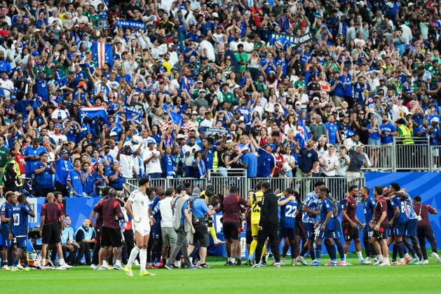 Cape Verde players and staff celebrate after the FIFA Men’s World Cup 2026 Group Stage football match between Cape Verde and Saudi Arabia at Houston Stadium, in Houston on June 26th 2026 (Photo by LVDIDI SPP)  Copyright: xLVDIDI SPPx Sportspressphoto_SPR177948
