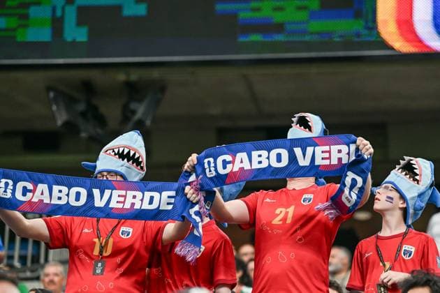 Cape Verde v Saudi Arabia - FIFA World Cup, WM, Weltmeisterschaft, Fussball 2026 - Group H HOUSTON, USA JUNE 26, 2026: Cabo Verde supporters cheer from the stands ahead of the FIFA World Cup 2026 Group H match between Cabo Verde and Saudi Arabia at Houston Stadium in Houston, USA, on June 26, 2026. photo by Walid Ibrahim JNA Press HOUSTON United States of America Copyright: x xwalidxibrahimx xJNAxPressx