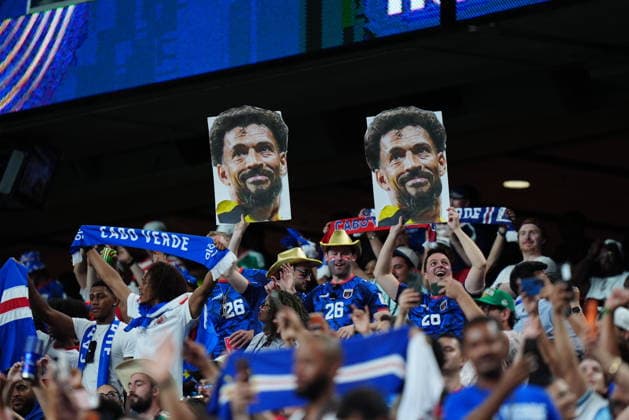 Cape Verde v Saudi Arabia - FIFA World Cup, WM, Weltmeisterschaft, Fussball 2026 - Group H HOUSTON, USA - JUNE 26: Fans of Cape Verde celebrate as they qualified for round 32 stage after the FIFA World Cup 2026 Group H match between Cape Verde and Saudi Arabia at Houston Stadium on June 26, 2026 in Houston, Texas. Hakan Akgun Anadolu Texas United States. Editorial use only. Please get in touch for any other usage.  Copyright: x2026xAnadoluxHakanxAkgunx