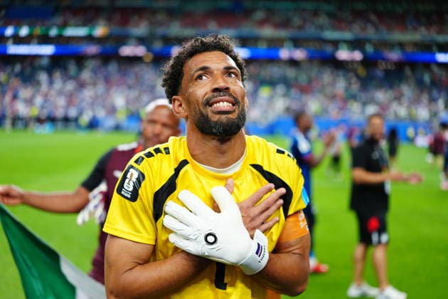 Cape Verde v Saudi Arabia - FIFA World Cup, WM, Weltmeisterschaft, Fussball 2026 - Group H HOUSTON, USA - JUNE 26: Vozinha Dias of Cape Verde celebrates as they qualified for round 32 stage after the FIFA World Cup 2026 Group H match between Cape Verde and Saudi Arabia at Houston Stadium on June 26, 2026 in Houston, Texas. Hakan Akgun Anadolu Texas United States. Editorial use only. Please get in touch for any other usage.  Copyright: x2026xAnadoluxHakanxAkgunx