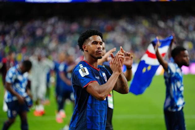 Cape Verde v Saudi Arabia - FIFA World Cup, WM, Weltmeisterschaft, Fussball 2026 - Group H HOUSTON, USA - JUNE 26: Players of Cape Verde celebrate as they qualified for round 32 stage after the FIFA World Cup 2026 Group H match between Cape Verde and Saudi Arabia at Houston Stadium on June 26, 2026 in Houston, Texas. Hakan Akgun Anadolu Texas United States. Editorial use only. Please get in touch for any other usage.  Copyright: x2026xAnadoluxHakanxAkgunx