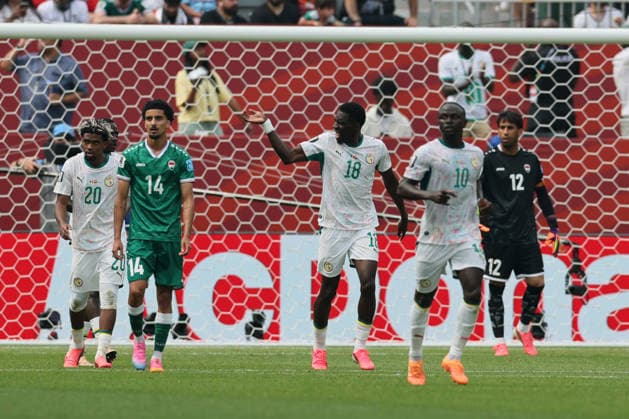 Toronto, Canada - 26 June: Ismaila Sarr 18 of Senegal celebrates after scoring his team s second goal during the FIFA World Cup, WM, Weltmeisterschaft, Fussball 2026 match between Senegal vs Iraq at Toronto Stadium on 26 June 2026. Toronto Toronto Stadium Canada Copyright: xOPAxImagesxMohammadxKaramalix