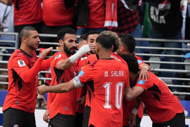Egyptian players celebrate a goal during a Group G match at the 2026 FIFA World Cup, WM, Weltmeisterschaft, Fussball between Egypt and Iran at Lumen Field in Seattle, United States, 26 June 2026. FIFA World Cup 2026 - Group G - Egypt vs Iran !ACHTUNG: NUR REDAKTIONELLE NUTZUNG!  Copyright: xOmarxAlonsox AME5040 20260627-55020724941_1