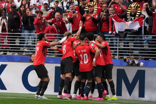 Egyptian players celebrate a goal during a Group G match at the 2026 FIFA World Cup, WM, Weltmeisterschaft, Fussball between Egypt and Iran at Lumen Field in Seattle, United States, 26 June 2026. FIFA World Cup 2026 - Group G - Egypt vs Iran !ACHTUNG: NUR REDAKTIONELLE NUTZUNG!  Copyright: xOmarxAlonsox AME5060 20260627-55020724946_1