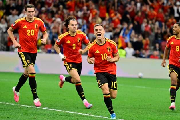 New Zealand vs Belgium - FIFA World Cup, WM, Weltmeisterschaft, Fussball 2026 VANCOUVER, CANADA - JUNE 26 : Trossard Leandro forward of Belgium celebrating scoring a goal during the FIFA World Cup 2026 Group G match between New Zealand and Belgium at the BC Place Stadium on June 26, 2026 in Vancouver, Canada, 26 06 2026 Vancouver Canada  Copyright: xJanxDexMeuleneirx