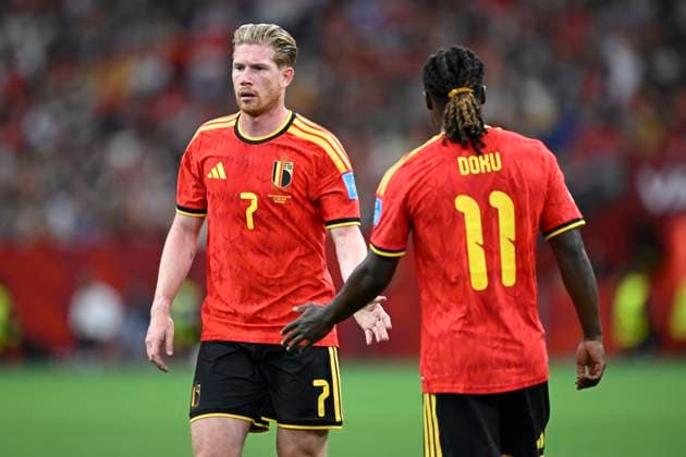 New Zealand vs Belgium - FIFA World Cup, WM, Weltmeisterschaft, Fussball 2026 VANCOUVER, CANADA - JUNE 26 : De Bruyne Kevin forward of Belgium, Doku Jeremy forward of Belgium during the FIFA World Cup 2026 Group G match between New Zealand and Belgium at the BC Place Stadium on June 26, 2026 in Vancouver, Canada, 26 06 2026 Vancouver Canada  Copyright: xNicoxVereeckenx