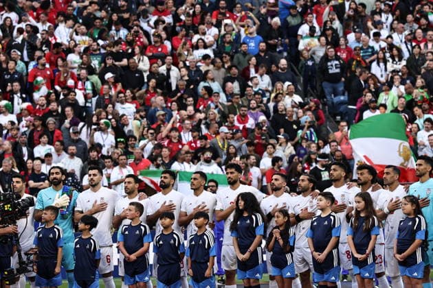 Egypt v Iran - FIFA World Cup, WM, Weltmeisterschaft, Fussball 2026 - Group G SEATTLE, USA - JUNE 26: Players of Iran sing their national anthem prior the 2026 FIFA World Cup First Stage Group G match between Egypt and IR Iran at Lumen Field (Seattle Stadium) in Seattle, Washington, United States on June 26, 2026. Samah Zidan Anadolu Washington United States. Editorial use only. Please get in touch for any other usage.  Copyright: x2026xAnadoluxSamahxZidanx
