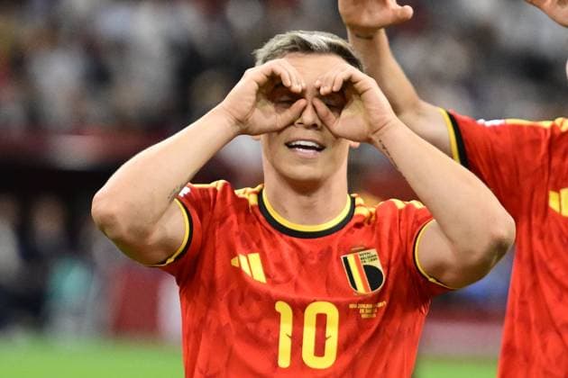 New Zealand vs Belgium - FIFA World Cup, WM, Weltmeisterschaft, Fussball 2026 VANCOUVER, CANADA - JUNE 26 : Trossard Leandro forward of Belgium celebrating scoring a goal (2-0) during the FIFA World Cup 2026 Group G match between New Zealand and Belgium at the BC Place Stadium on June 26, 2026 in Vancouver, Canada, 26 06 2026 Vancouver Canada  Copyright: xJanxDexMeuleneirx