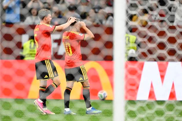 New Zealand vs Belgium - FIFA World Cup, WM, Weltmeisterschaft, Fussball 2026 VANCOUVER, CANADA - JUNE 26 : Trossard Leandro forward of Belgium celebrating scoring a goal (2-0) during the FIFA World Cup 2026 Group G match between New Zealand and Belgium at the BC Place Stadium on June 26, 2026 in Vancouver, Canada, 26 06 2026 Vancouver Canada  Copyright: xJanxDexMeuleneirx