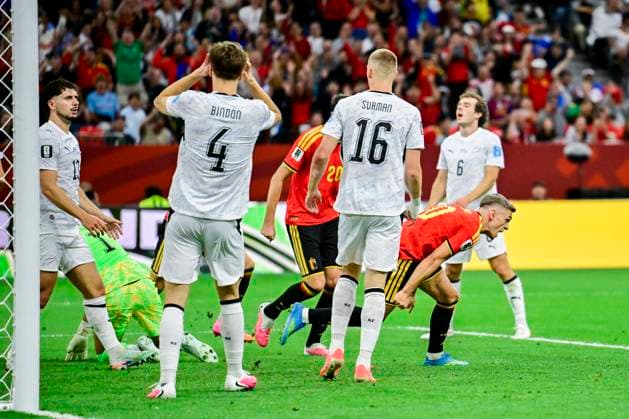 New Zealand vs Belgium - FIFA World Cup, WM, Weltmeisterschaft, Fussball 2026 VANCOUVER, CANADA - JUNE 26 : Trossard Leandro forward of Belgium celebrating scoring a goal during the FIFA World Cup 2026 Group G match between New Zealand and Belgium at the BC Place Stadium on June 26, 2026 in Vancouver, Canada, 26 06 2026 Vancouver Canada  Copyright: xJanxDexMeuleneirx