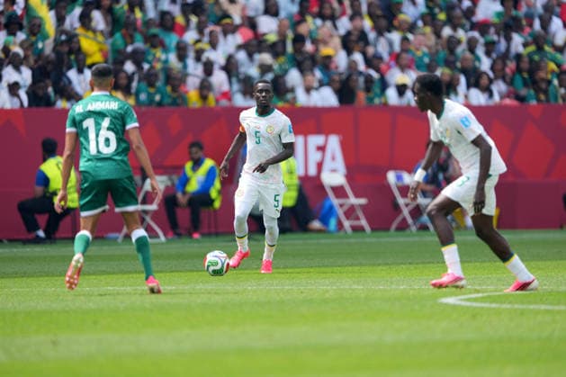 TORONTO, CANADA - JUNE 26: Idrissa Gana Gueye, Senegal and Amir Al-Ammari, Iraq during the FIFA World Cup, WM, Weltmeisterschaft, Fussball group stage match between Senegal and Iraq at Toronto Stadium on June 26, 2026 in Toronto, Canada. Photo by Joseph Victor Copyright: xx