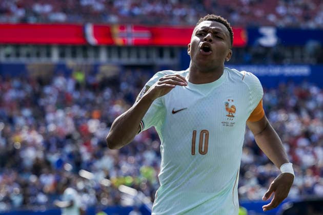 Norway v France - FIFA World Cup, WM, Weltmeisterschaft, Fussball 2026 Kylian Mbappe of France reacts during the FIFA World Cup 2026 Group I football match between Norway and France. France won 4-1 over Norway. Foxborough United States Copyright: xNicolòxCampox
