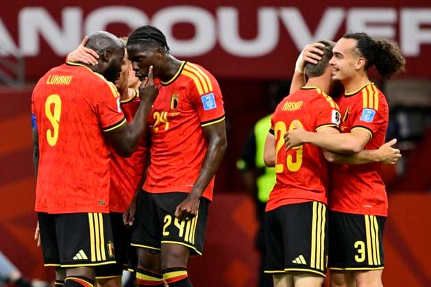 New Zealand vs Belgium - FIFA World Cup, WM, Weltmeisterschaft, Fussball 2026 VANCOUVER, CANADA - JUNE 26 : Lukaku Romelu forward of Belgium celebrating scoring a goal (4-1) during the FIFA World Cup 2026 Group G match between New Zealand and Belgium at the BC Place Stadium on June 26, 2026 in Vancouver, Canada, 26 06 2026 Vancouver Canada  Copyright: xJanxDexMeuleneirx