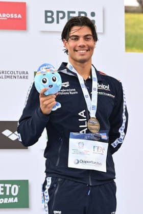 IPA86115040 - Michele LAMBERTI won the bronze medal in the men s 400-meter freestyle on the first day of the 62nd Settecolli International Swimming Trophy at the Foro Italico in Rome on June 26, 2026.  Copyright: xDomenicoxCippitelli IPAxSportx xx 86115040