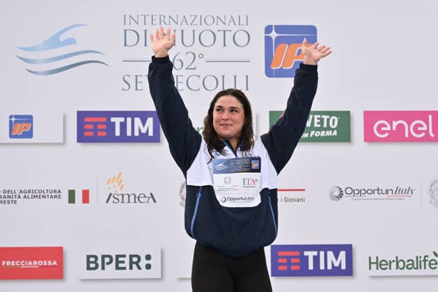 IPA86115051 - Benedetta PILATO wins the gold medal in the women s 10-meter breaststroke on the first day of the 62nd Settecolli International Swimming Trophy at the Foro Italico in Rome on June 26, 2026.  Copyright: xDomenicoxCippitelli IPAxSportx xx 86115051