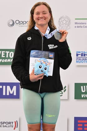 IPA86115070 - MC SHARRY Mona wins the silver medal in the women s 10-meter breaststroke on the first day of the 62nd Settecolli International Swimming Trophy at the Foro Italico in Rome on June 26, 2026.  Copyright: xDomenicoxCippitelli IPAxSportx xx 86115070