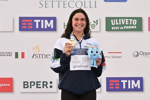 IPA86115135 - Benedetta PILATO wins the gold medal in the women s 10-meter breaststroke on the first day of the 62nd Settecolli International Swimming Trophy at the Foro Italico in Rome on June 26, 2026.  Copyright: xDomenicoxCippitelli IPAxSportx xx 86115135