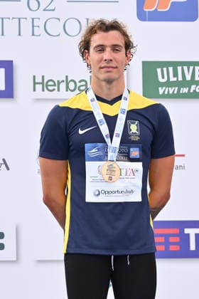 IPA86115136 - Marco De Tullio wins the gold medal in the men s 400-meter freestyle on the first day of the 62nd Settecolli International Swimming Trophy at the Foro Italico in Rome on June 26, 2026.  Copyright: xDomenicoxCippitelli IPAxSportx xx 86115136