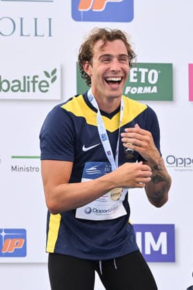 IPA86115060 - Marco De Tullio wins the gold medal in the men s 400-meter freestyle on the first day of the 62nd Settecolli International Swimming Trophy at the Foro Italico in Rome on June 26, 2026.  Copyright: xDomenicoxCippitelli IPAxSportx xx 86115060