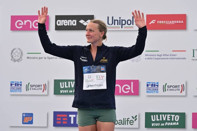 IPA86115139 - SJOESTROEM Sarah wins the silver medal in the women s 50-meter butterfly on the first day of the 62nd Settecolli International Swimming Trophy at the Foro Italico in Rome on June 26, 2026.  Copyright: xDomenicoxCippitelli IPAxSportx xx 86115139
