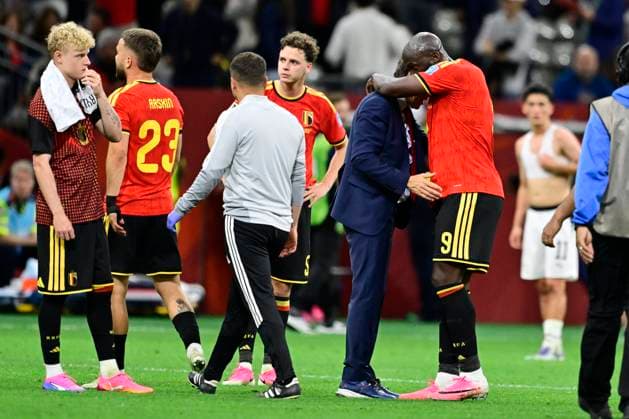 New Zealand vs Belgium - FIFA World Cup, WM, Weltmeisterschaft, Fussball 2026 VANCOUVER, CANADA - JUNE 26 : Lukaku Romelu forward of Belgium, Garcia Rudi head coach of Belgium after the game during the FIFA World Cup 2026 Group G match between New Zealand and Belgium at the BC Place Stadium on June 26, 2026 in Vancouver, Canada, 26 06 2026 Vancouver Canada  Copyright: xJanxDexMeuleneirx