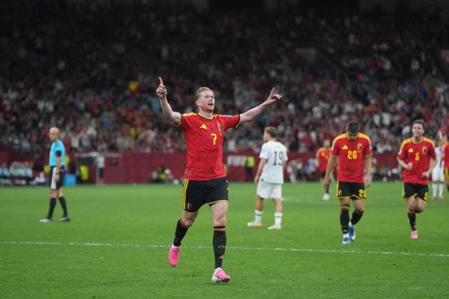June 26, 2026, Vancouver, Bc, CANADA: Belgium s Kevin de Bruyne (7) celebrates a goal against New Zealand during the second half of a World Cup Group G soccer match, in Vancouver, on Friday, June 26, 2026. Canada News - June 26, 2026  - ZUMAc35_ 20260626_zaf_c35_363 Copyright: xDarrylxDyckx
