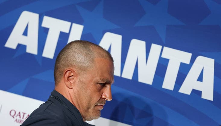(260627) -- ATLANTA, June 27, 2026 -- Fabio Cannavaro, head coach of Uzbekistan, attends a press conference, PK, Pressekonferenz at the 2026 FIFA World Cup, WM, Weltmeisterschaft, Fussball in Atlanta, the United States, June 26, 2026. ) (SP)U.S.-ATLANTA-FOOTBALL-FIFA WORLD CUP-PRESS CONFERENCE-UZBEKISTAN WangxKaiyan 
