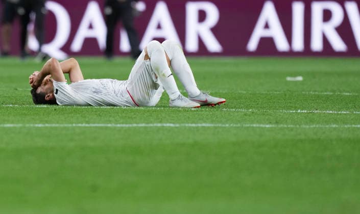 (260627) -- SEATTLE, June 27, 2026 -- Shoja Khalilzadeh of Egypt reacts during the group G match between Egypt and Iran at the 2026 FIFA World Cup, WM, Weltmeisterschaft, Fussball at Seattle Stadium in Seattle, the United States, June 26, 2026. ) (SP)U.S.-SEATTLE-FOOTBALL-FIFA WORLD CUP-GROUP G-EGY VS IRN PengxZiyang 