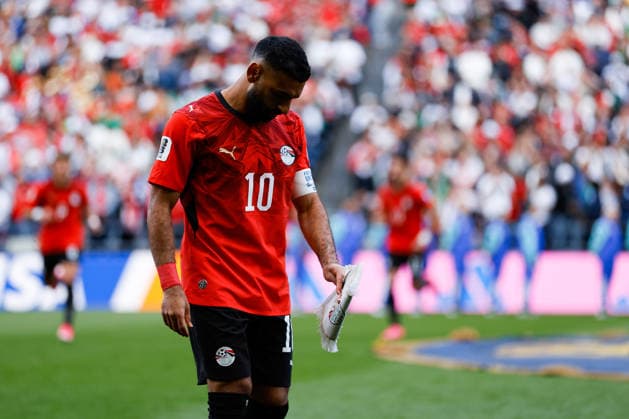SEATTLE, WA - JUNE 26: Forward Mohamed Salah 10 of Egypt looks on before the FIFA World Cup, WM, Weltmeisterschaft, Fussball 2026 Group G match between Egypt and IR Iran on June 26, 2026 at Seattle Stadium in Seattle, Washington. (Photo by Henry Rodenburg Icon Sportswire) SOCCER: JUN 26 FIFA World Cup 26 Group G - Egypt vs IR Iran EDITORIAL USE ONLY Icon260626009