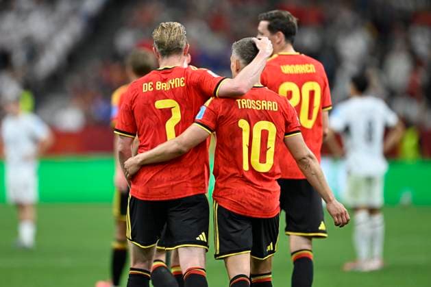 New Zealand vs Belgium - FIFA World Cup, WM, Weltmeisterschaft, Fussball 2026 VANCOUVER, CANADA - JUNE 26 : De Bruyne Kevin forward of Belgium and Trossard Leandro forward of Belgium pictured during the FIFA World Cup 2026 Group G match between New Zealand and Belgium at the BC Place Stadium on June 26, 2026 in Vancouver, Canada, 26 06 2026 Vancouver Canada  Copyright: xNicoxVereeckenx