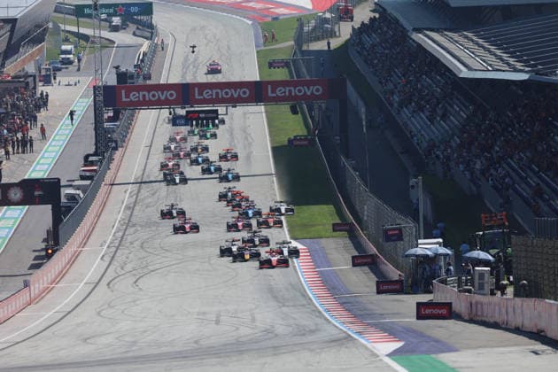 Spielberg, Österreich 26.-28. Juni 2026: Formel 1 - Großer Preis von Österreich - 2026 - Spielberg - Samstag Formel 3 Sprint Rennen Im Bild: Rennstart Formel 3 Red Bull Ring *** Spielberg, Austria, June 26–28, 2026; 2026 Formula 1 Austrian Grand Prix; Spielberg; Saturday; Formula 3 Sprint Race; Pictured: Start of the Formula 3 race at the Red Bull Ring Copyright: xFotostandx xFabianxWernerx-xSpeedpicturesx