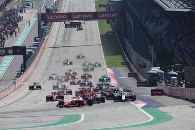 Spielberg, Österreich 26.-28. Juni 2026: Formel 1 - Großer Preis von Österreich - 2026 - Spielberg - Samstag Formel 3 Sprint Rennen Im Bild: Rennstart Formel 3 Red Bull Ring *** Spielberg, Austria, June 26–28, 2026; 2026 Formula 1 Austrian Grand Prix; Spielberg; Saturday; Formula 3 Sprint Race; Pictured: Start of the Formula 3 race at the Red Bull Ring Copyright: xFotostandx xFabianxWernerx-xSpeedpicturesx