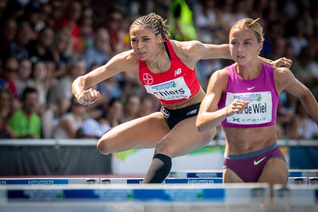RATINGEN, GERMANY - JUNE 27, 2026 : Anna-Elisabeth Ehlers (GER Germany) during the 100m hurdles of the Multisport Event at Stadion Ratingen on June 27, 2026 in Ratingen, Germany. Nordrhein-Westfalen Germany Copyright: xAxelxKohringx