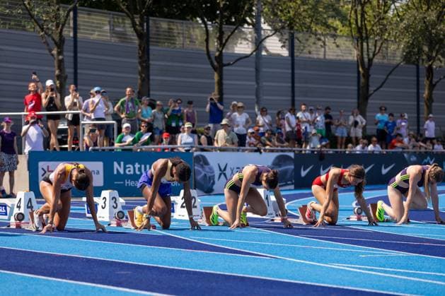 Belgian Nafissatou Nafi Thiam pictured in action during the women s 100m hurdles race, at the women s heptathlon event at the Stadtwerke Ratingen Mehrkampf-Meeting, IAAF World Athletics Combined Events Tour, in Ratingen, Germany, on Saturday 27 June 2026. BJORNxPAREE  x179530201x