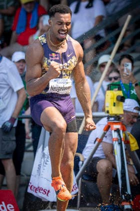 RATINGEN, GERMANY - JUNE 27, 2026 : Leo Neugebauer (GER Germany) reacts in the long jump of the decarthlon during the Multisport Event at Stadion Ratingen on June 27, 2026 in Ratingen, Germany. Nordrhein-Westfalen Germany Copyright: xAxelxKohringx
