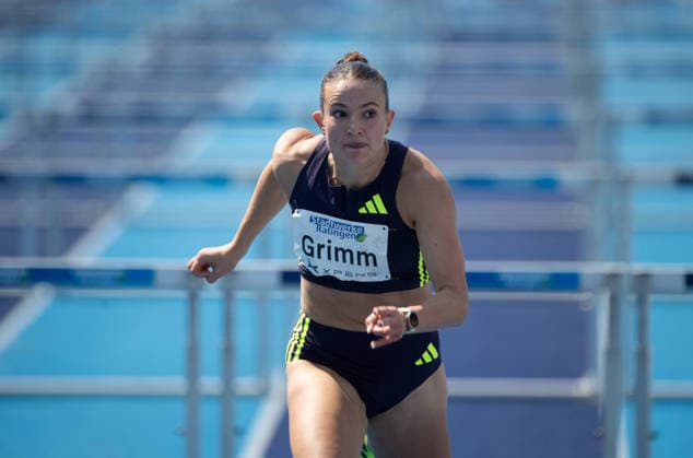 Vanessa GRIMM, GER, Aktion 110m Huerden, Ratingen am 27.06.2026 Leichtathletik Stadtwerke Ratingen Mehrkampf-Meeting, vom 27.06.- 28.05.2026 in Ratingen Deutschland. Â *** Vanessa GRIMM, GER, 110m Hurdles, Ratingen on June 27, 2026, at the Stadtwerke Ratingen Track and Field Combined Events Meeting, held from May 28 to June 27, 2026, in Ratingen, Germany Â