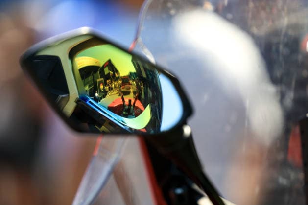 MOTORSPORTS, FORMULA 1 - GP of Austria 2026 SPIELBERG,AUSTRIA,27.JUN.26 - MOTORSPORTS, FORMULA 1 - Grand Prix of Austria, Red Bull Ring, practice and qualifying. Image shows a reflection of the paddock in the mirror of a fire engine.  GEPAxpictures xMarioxBuehner-Weinrauch