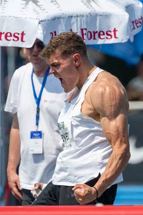 Marcel Meyer (GER, Hannover 96) bejubelt seinen Versuch beim Kugelstossen. Stadtwerke Ratingen Mehrkampfmeeting 2026, Leichtathletik, 27. u. 28.06.2026 Stadtwerke Ratingen Mehrkampfmeeting 2026, Leichtathletik, 27. u. 28.06.2026 Ratingen *** Marcel Meyer (GER), Hannover 96, celebrates his shot put attempt at the 2026 Stadtwerke Ratingen Combined Events Meeting, Track and Field, June 27 and 28, 2026; 2026 Stadtwerke Ratingen Combined Events Meeting, Track and Field, June 27 and 28, 2026, Ratingen Copyright: xEibner-Pressefoto ThomasxHaeslerx EP_THR