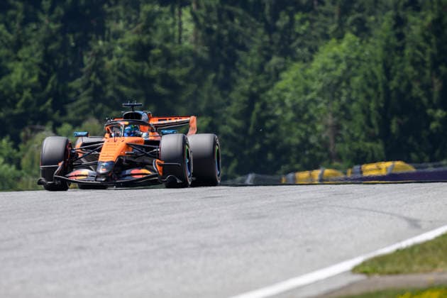 June 27, 2026, Spielberg, Styria, Austria: Oscar PIASTRI (AUS) driving for McLaren in the straight after turn 3 during Free practice session 3 of the 2026 Lenovo Austrian GP at Red Bull Ring in Spielberg (Styria, Austria), 8th round of the 2026 FIA F1 World Championship, WM, Weltmeisterschaft .Credit: ZUMA Press F1 2026: Lenovo Austrian GP: FP3  - ZUMAr158 20260627_aap_r158_034 Copyright: xRiccardoxRighettix
