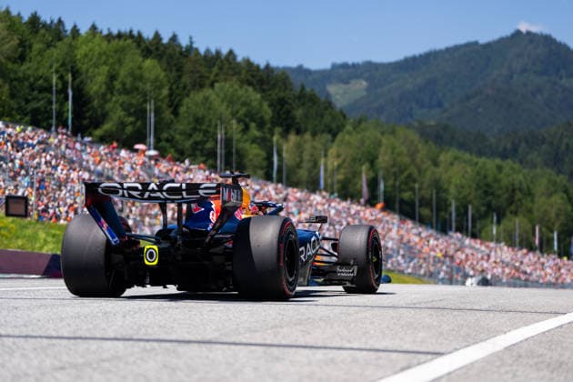 2026 F1 Austrian Grand Prix SPIELBERG, AUSTRIA - JUNE 27: Max Verstappen of oracle Red Bull Racing drives on track during the practice of the Formula 1 Austrian Grand Prix at Red Bull Ring on June 27, 2026 in Spielberg, Austria. Mine Kasapoglu Anadolu Spielberg Austria. Editorial use only. Please get in touch for any other usage.  Copyright: x2026xAnadoluxMinexKasapoglux